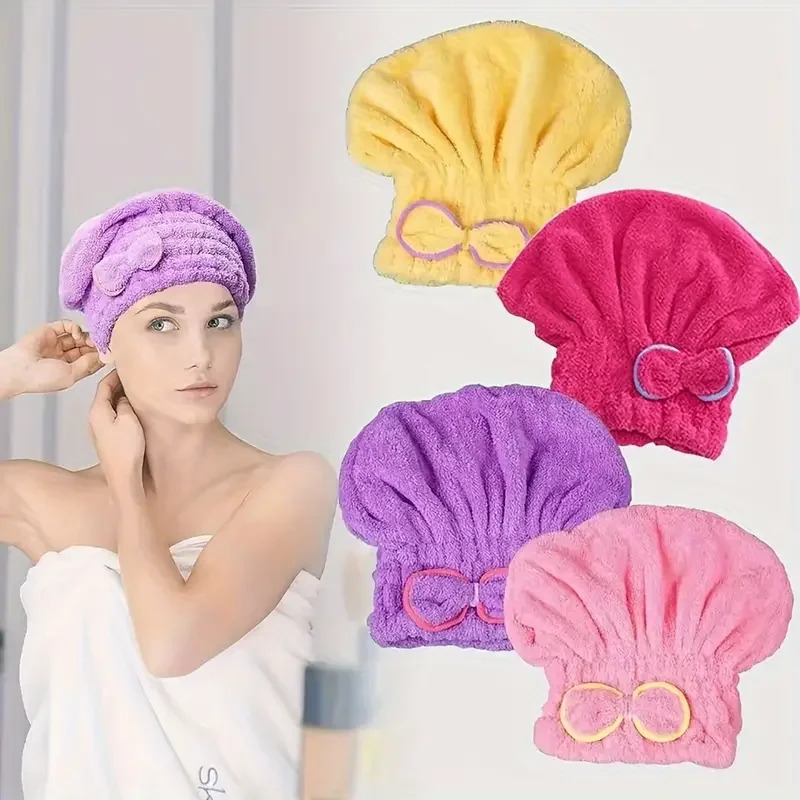 Spa Towel - 빠른 건조 헤어캡 여성용 나비넥타이 목욕