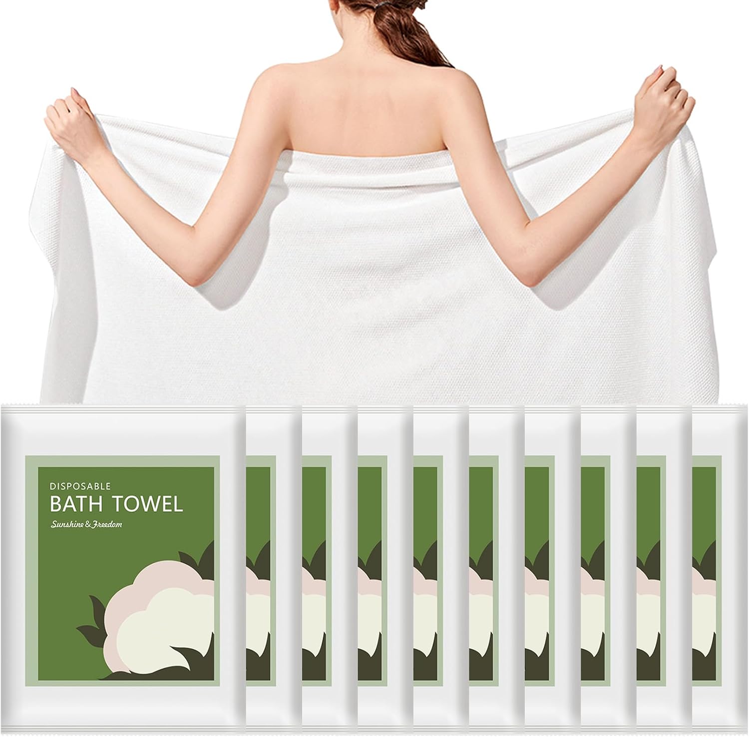 Spa Towel - 일회용 목욕 타월 10개 55x27.5인치 매우