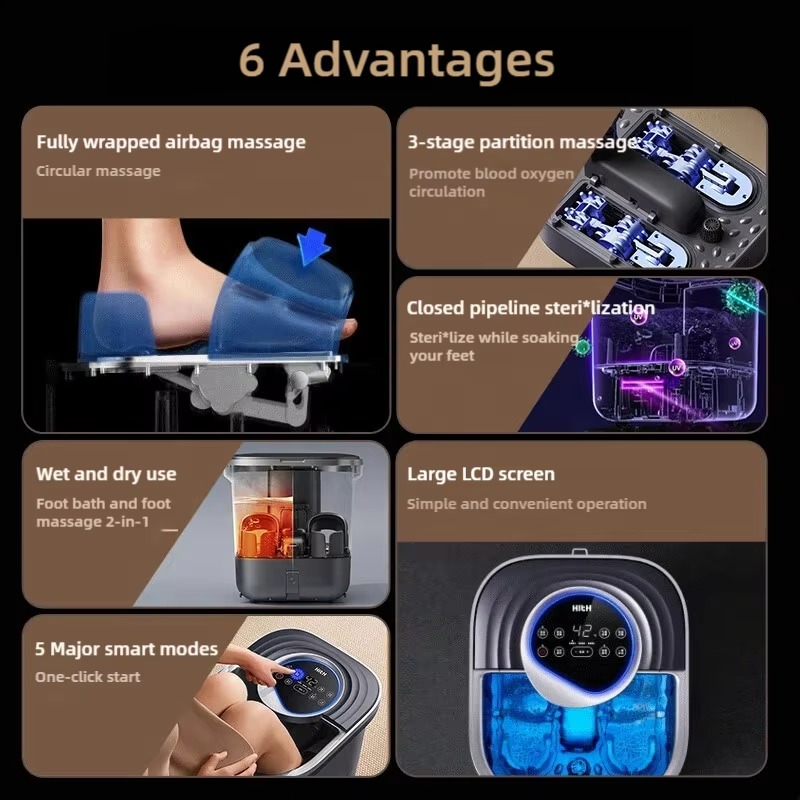 LCD 화면이 있는 휴대용 전기 발 마사지기, 5가지  - Spa Massager 리뷰 및 가격