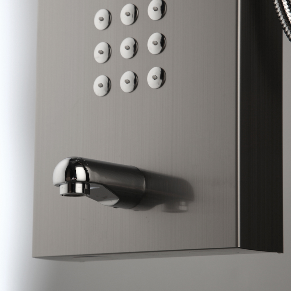 디지털 디스플레이 샤워 패널 시스템 브러쉬드 니켈 레인 - Body Brush 리뷰 및 가격