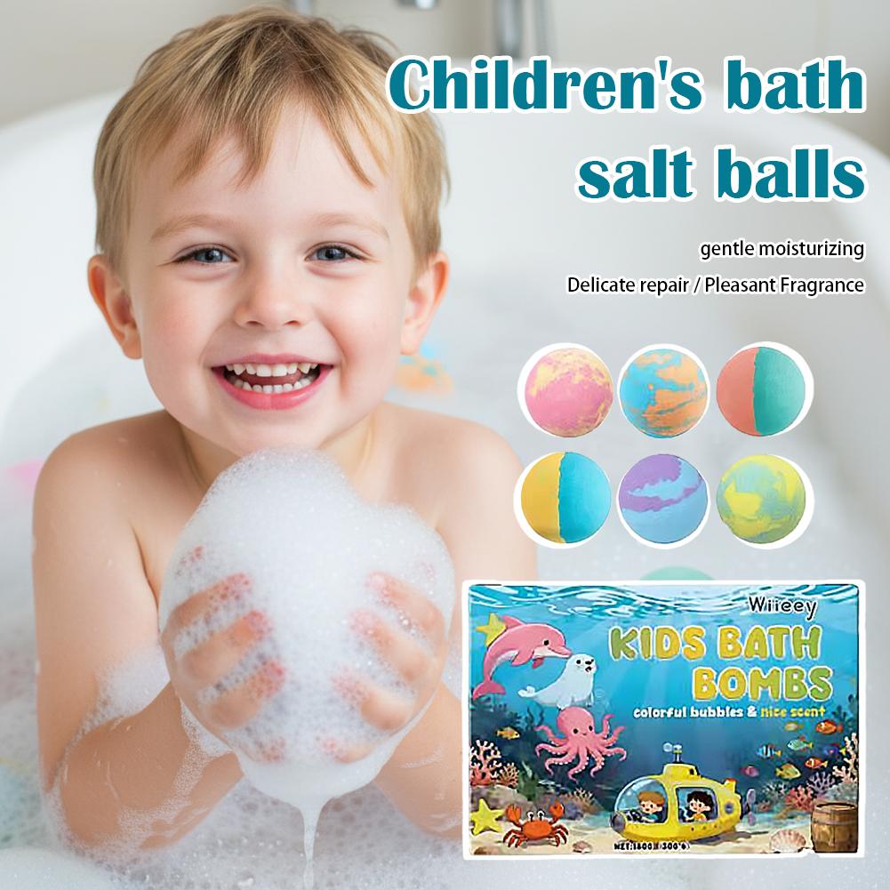 6Pcs 어린이 버블 목욕 폭탄 세트 수분 공급 스킨  - Bath Salts 리뷰 및 가격