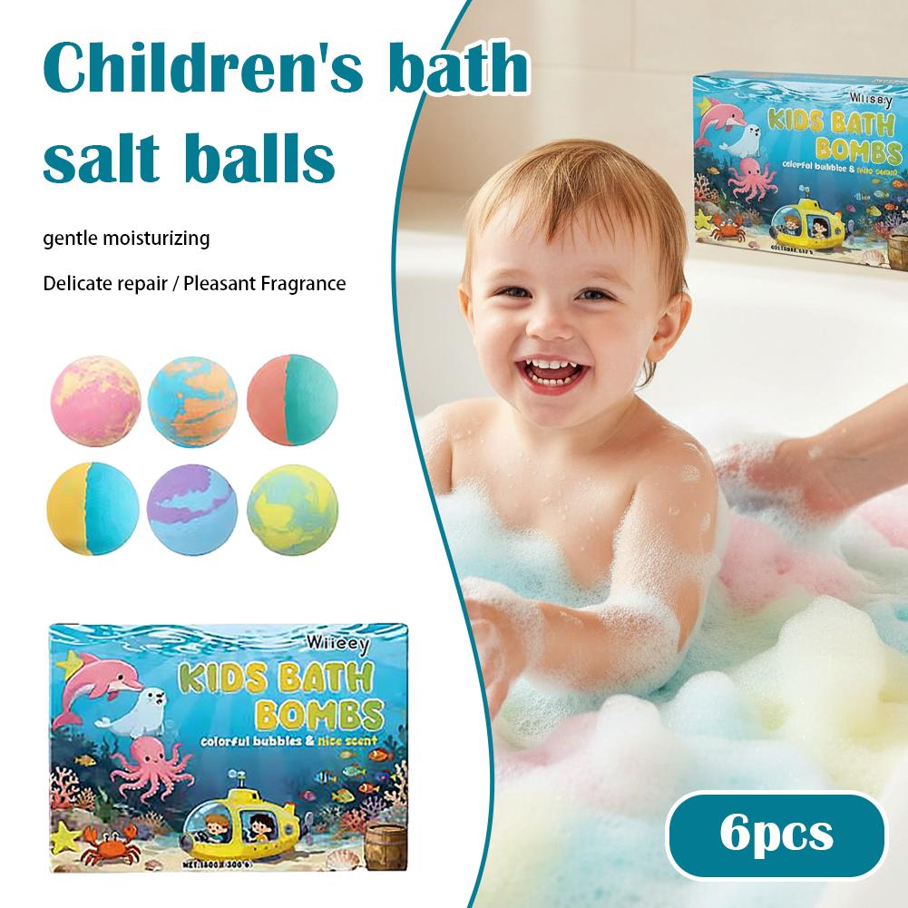 6Pcs 어린이 버블 목욕 폭탄 세트 수분 공급 스킨  - Bath Salts 리뷰 및 가격