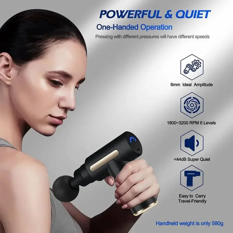 2024 휴대용 근막 총 바디 백 넥 다리 전기 주파수 - Massage Gun 리뷰 및 가격