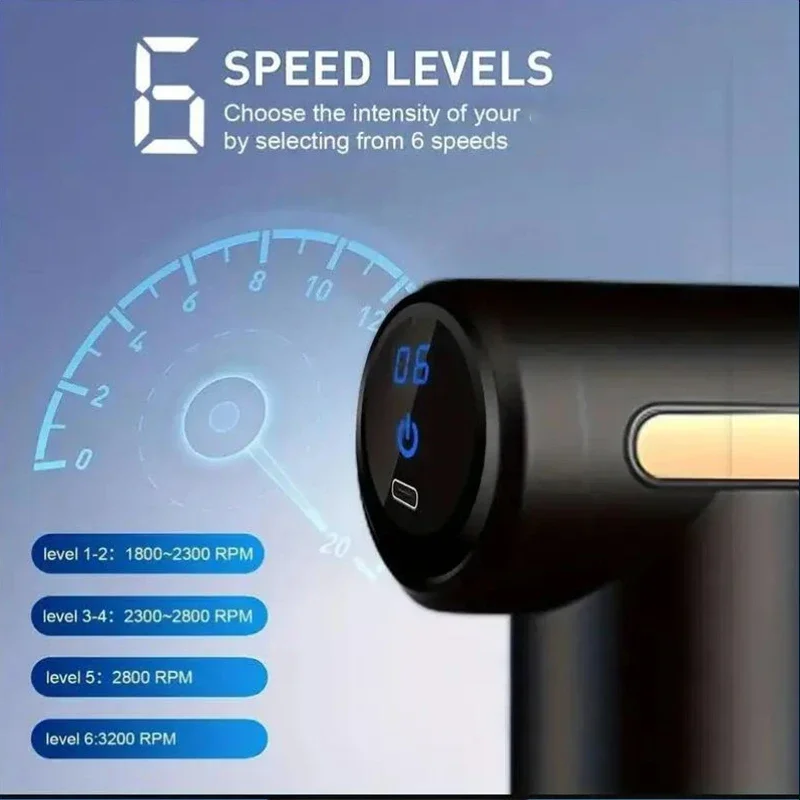 휴대용 근막 마사지 총 전기 타악기 권총 마사지 LED - Massage Gun 리뷰 및 가격
