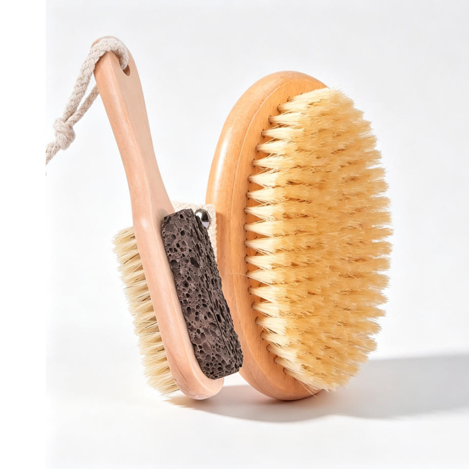 2개 세트: 드라이 브러시 바디 브러시와 양면 니켈 발 - Body Brush 리뷰 및 가격